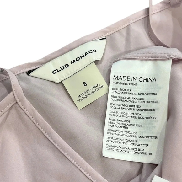 Club Monaco Purple Silk Cami Slip Nightie Dress 8 - Picture 2 of 3